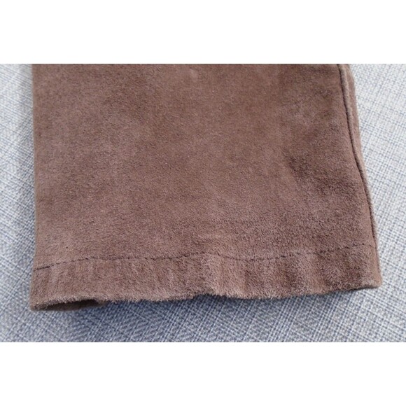 MARGARET GODFREY Suede Style 100% Leather Pants Women's 32" Waist Brown Western - Picture 12 of 16